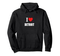 Ich liebe Detroit Souvenir Memory Pullover Hoodie von I Love Inspirational Motivational Designs