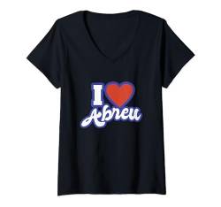 Damen Ich liebe Abreu T-Shirt mit V-Ausschnitt von I Love Names