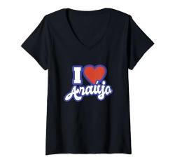 Damen Ich liebe Araújo T-Shirt mit V-Ausschnitt von I Love Names