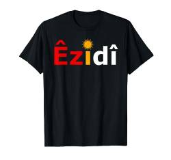 Ezidi Sonne mit den Farben der Flagge der Ezidxan T-Shirt von I Love Yezidi / Ezidi