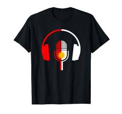 Ezidxan Musik Music Kopfhörer Yezidi Flagge T-Shirt von I Love Yezidi / Ezidi