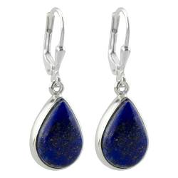 I-be, Lapis Lazuli Edelstein Ohrringe Tropfen 925 Silber, Länge 3,3 cm im Geschenketui, 392914 g KB von I-be