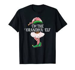 Schlafanzug mit der Aufschrift „I'm the Grandma Elf“ T-Shirt von I'm the Elf Christmas Matching Family Group Gifts