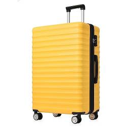 I0I&I0I Zuverlässiger Reisebegleiter: Hochwertiges ABS-Gepäck, TSA-Schloss, 4 Räder, erweiterbare Kapazität, wasserdicht - Stilvoll & Praktisch (Gelb) von I0I&I0I