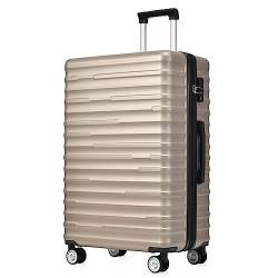 I0I&I0I Zuverlässiger Reisebegleiter: Hochwertiges ABS-Gepäck, TSA-Schloss, 4 Räder, erweiterbare Kapazität, wasserdicht - Stilvoll & Praktisch (Gold) von I0I&I0I