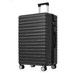 I0I&I0I Zuverlässiger Reisebegleiter: Hochwertiges ABS-Gepäck, TSA-Schloss, 4 Räder, erweiterbare Kapazität, wasserdicht - Stilvoll & Praktisch (Schwarz) von I0I&I0I