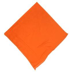 Halstuch 50x50cm Baumwolle 1A Qualität Einfarbig Bedruckbar Bestickbar Azofrei Uni Tuch Kopftuch Schultertuch Accessoire (1x, orange) von IB