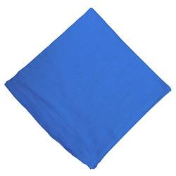 IB Halstuch 50x50cm Baumwolle 1A Qualität Einfarbig Bedruckbar Bestickbar Azofrei Uni Tuch Kopftuch Schultertuch Accessoire (1x, blau) von IB