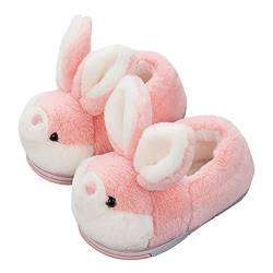 IBAIOU Flauschige Tierhasenhausschuhe Kaninchenschuhe Winter warme Cartoon süße pelzige rutschfeste Hausschuhe,36-37,pink-shoes von IBAIOU