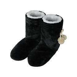 Hausschuhe Damen Herren Hüttenschuhe Hohe Stiefel Winter Stoppersocken Warme Strickhausschuhe Rutschfest Stiefel Indoor Bodensocken Plüsch Pantoffeln Gefütterte Kuschelsocken Zuhause Slipper von IBLUELOVER