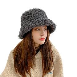 IBLUELOVER Fischerhüte Winter Eimer Hut Warm Damenmütze Fleece Fischermütze Outdoor Winddicht Beanie Kappe Verdickt Anglerhut Flauschig Wintermütze Damen Mädchen Bucket Hat für Freizeit Reisen von IBLUELOVER