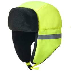 IBLUELOVER Trappermütze Herren Damen Fliegermütze Warm Russische Mütze Winddicht Wasserdicht Pilotenmütze Baumwolle Wintermütze mit Ohrenklappen Fellmütze Outdoor Schneehut für Skifahren Radfahren von IBLUELOVER