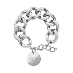 ICE Jewellery - Chain Bracelet - Silver - Kettenarmband mit XL-Maschen für Frauen, geschlossen mit einer goldenen Medaille (021304) von ICE-WATCH