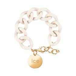 ICE - Jewellery - Chain bracelet - Almond skin - Kettenarmband mit weissfarbenen XL-Maschen für Frauen, geschlossen mit einer goldenen Medaille (020353) von ICE-WATCH