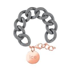 ICE - Jewellery - Chain bracelet - Chic grey - Rose-gold - Kettenarmband mit graufarbenen XL-Maschen für Frauen, geschlossen mit einer roségold Medaille (020930) von ICE-WATCH