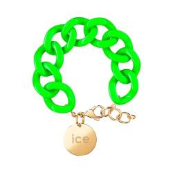 ICE - Jewellery - Chain bracelet - Flashy green - Gold - Kettenarmband mit grünfarbenen XL-Maschen für Frauen, geschlossen mit einer goldenen Medaille (020922) von ICE-WATCH