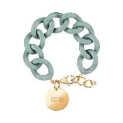 ICE - Jewellery - Chain bracelet - Lagoon green - Kettenarmband mit grünfarbenen XL-Maschen für Frauen, geschlossen mit einer goldenen Medaille (020357) von ICE-WATCH
