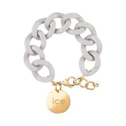 ICE - Jewellery - Chain bracelet - Wind - Kettenarmband mit graufarbenen XL-Maschen für Frauen, geschlossen mit einer goldenen Medaille (020352) von ICE-WATCH