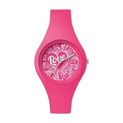 ICE-WATCH - ICE love 2016 Pink Doodle - Rosa Damenuhr mit Silikonarmband - 001482 (Small) von ICE-WATCH