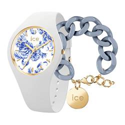 Ice Blue - White Porcelain - Small - 3H + Jewellery - Chain Bracelet - Artic Blue von ICE-WATCH
