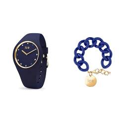 Ice Cosmos - Blue Shades - Small (2H) + Jewellery - Chain Bracelet - Lazuli Blue - Gold von ICE-WATCH