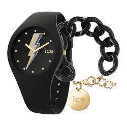 Ice Glam Rock - Electric Black - Medium - 2H + Jewellery - Chain Bracelet - Black von ICE-WATCH