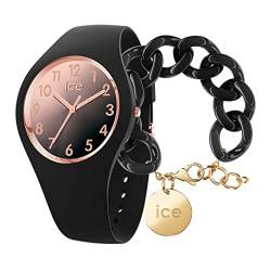 Ice Sunset - Black - Small (3H) + Jewellery - Chain Bracelet - Black von ICE-WATCH
