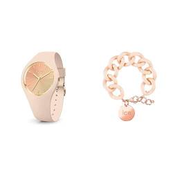 Ice Sunset - Nude - Medium - 3H + Jewellery - Chain Bracelet - Nude - Rose-Gold von ICE-WATCH