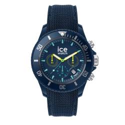 Ice-Watch - ICE chrono Blue lime - Blaue Herrenuhr mit Silikonarmband - Chrono - 020617 (Large) von ICE-WATCH