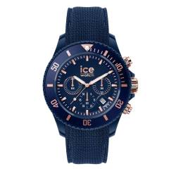 Ice-Watch - ICE chrono Blue rose-gold - Blaue Herrenuhr mit Silikonarmband - Chrono - 020621 (Large) von ICE-WATCH