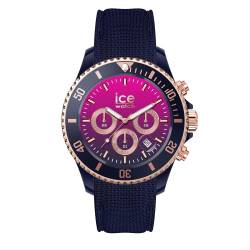 Ice-Watch - ICE chrono Dark blue Pink - Blaue Damenuhr mit Silikonarmband - Chrono - 021642 (Medium) von ICE-WATCH