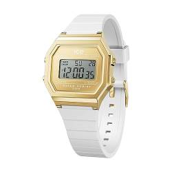 Ice-Watch - ICE digit retro White gold - Weiße Damenuhr mit Plastikarmband - 022049 (Small) von ICE-WATCH