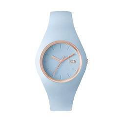 Ice-Watch - ICE glam pastel Lotus - Blaue Damenuhr mit Silikonarmband - 001067 (Medium) von ICE-WATCH