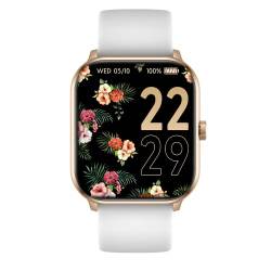 Ice-Watch - ICE smart Rose gold White - Rose-Gold Smartwatch für Damen mit Silikonarmband - 021413 (1,85") von ICE-WATCH