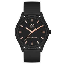 Ice-Watch - ICE solar power Black rose-gold - Schwarze Damenuhr mit Silikonarmband - 018476 (Small) von ICE-WATCH