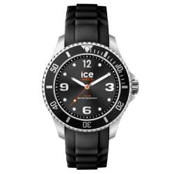 Ice-Watch - ICE steel Black forever - Silbergraue Herrenuhr mit Silikonarmband - 020360 (Small) von ICE-WATCH