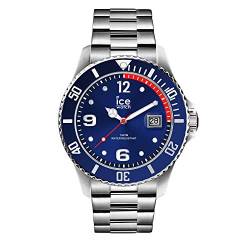 Ice-Watch - ICE steel Blue silver - Blaue Herren/Unisexuhr mit Metallarmband - 015771 (Medium) von ICE-WATCH