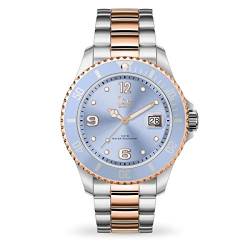 Ice-Watch - ICE steel Sky silver rose-gold - Silbergraue Damenuhr mit Metallarmband - 016770 (Medium) von ICE-WATCH