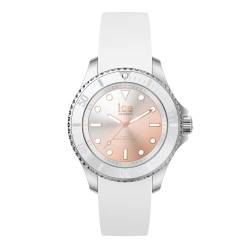 Ice-Watch - ICE steel Sunset pink - Silbergraue Damenuhr mit Silikonarmband - 020369 (Small) von ICE-WATCH