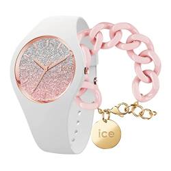 Ice lo - White pink - Medium - 3H + Jewellery - Chain Bracelet - Pink Lady von ICE-WATCH