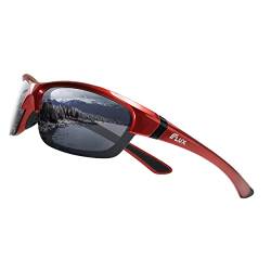 ICECUBE AVENTO Polarisierte Sport-Sonnenbrille UV400 Schutz mit Anti-Rutsch-Funktion und leichtem Rahmen - für Männer und Frauen beim Fahren, Laufen (Red) von ICECUBE