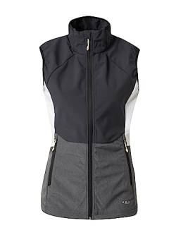 ICEPEAK Damen Sportweste BRANSON anthrazit/graumeliert/weiß 40 von ICEPEAK