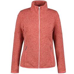 ICEPEAK Strickfleecejacke für Damen Anahola ohne Kapuze, Farbe:Rot, Größe:L von ICEPEAK