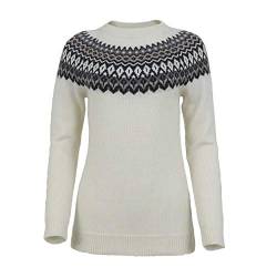 ICEWEAR Ásta nordischer Merino-Pullover Weiß XL von ICEWEAR