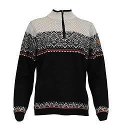 ICEWEAR Gerðe feiner Merino-Damenpullover mit halbem Reißverschluss (schwarz, M) von ICEWEAR