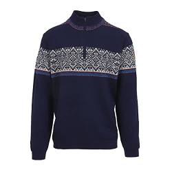 ICEWEAR Hamar feiner Herrenpullover aus Merinowolle mit halblangem Reißverschluss (dunkelblau, L) von ICEWEAR