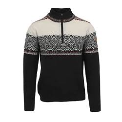 ICEWEAR Hamar feiner Herrenpullover aus Merinowolle mit halblangem Reißverschluss (schwarz, M) von ICEWEAR