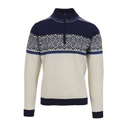 ICEWEAR Hamar feiner Herrenpullover aus Merinowolle mit halblangem Reißverschluss (weiß, M) von ICEWEAR