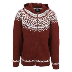 ICEWEAR Skjaldbreiður Wollpullover mit Kapuze (Rot, S) von ICEWEAR