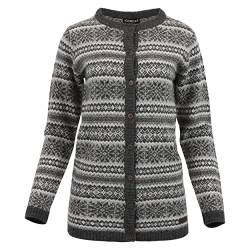 ICEWEAR Urður Langer Damencardigan aus Angora (grau, S) von ICEWEAR